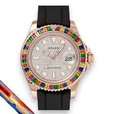 Rolex YachtMaster 40 116695SATS Diamond Pink Dial Men's Watch