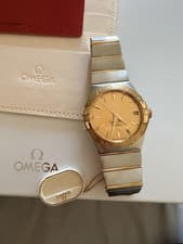 OMEGA Constellation Automatic Chronometer Men's Gold Silver Watch Box Papers