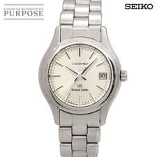 Grand Seiko STGF025 Date Ladies Wristwatch 4J52 0A10 Silver Quartz Watch GRAND S