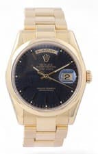 ROLEX Day Date 36 Oyster 18ct Yellow Gold 36mm - Dark Blue Jubilee Dial - 118208