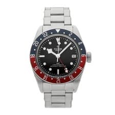 Tudor Heritage Black Bay GMT Steel Auto 41 Blue Red Burgundy Bezel Watch 79830RB