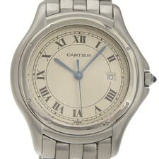 CARTIER PANTHERE Cougar LM Watches W5002F5 cal.87 whiteDial Stainless Stee...