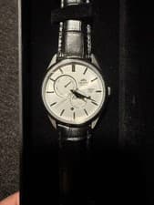 ORIENT Sun & Moon Automatic Wristwatch Black Leather 41.5mm