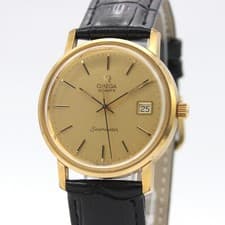 [NEAR MINT] OMEGA Seamaster 196.0079 Gold Dial Date Quartz Men's From JAPAN Z175