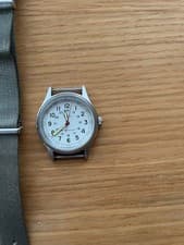 Import duty included for US buyers  Timex J Crew Quartz Watch Silver Case White