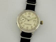 Omega Aviator F.Z.L. Eigentum Der Fliegertruppen WWI Antique Swiss Silver Watch