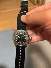 Hamilton Khaki Field Manual Hand-Winding Watch Black Dial