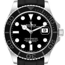 Rolex Yachtmaster White Gold Oysterflex Bracelet Mens Watch 226659