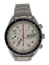 OMEGA Men's Speedmaster Mark 40 Date Chronograph Automatic Watch White Used
