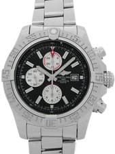 BREITLING Super Avenger 2 A13371 49mm Black Dial Stainless Steel Box #T216