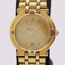 Gucci 9200L QZ Gold Dial Ladies Watch 15.5cm Box Included Working Luxury Vintage