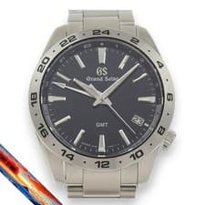 Seiko Grand Seiko Sports GMT Quartz Men’s Watch SS Black Dial