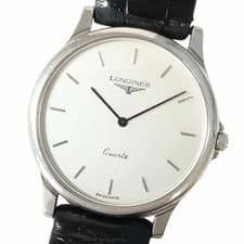 LONGINES LONGINES Stainless Steel Leather Belt Need repair Item Watch Authentic