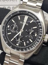 Bulova Lunar Pilot Men's Black Dial Wristwatch 96K111 45mm