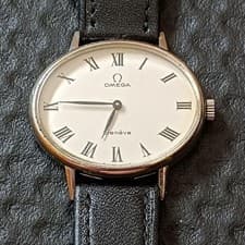Omega Geneve Oval Manual Winding Watch with White Dial Used