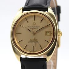 NEW Belt [NEAR MINT] OMEGA Constellation Cal.1011 168.0056 Gold From JAPAN Z195