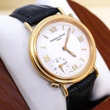 Frederique Constant Classic Dual Time Quartz Men's Watch Clean