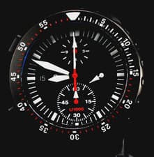 Sinn U1000 1000' Diver Tegemented EZM6 Chrono W/Box+ Rubber Strap, Rare Awesome