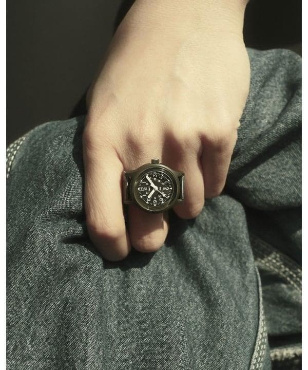 BEAMS BOY TIMEX RING WATCH Camper Olive One Size Limited Edition