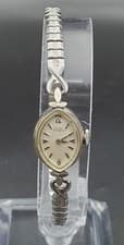 Girard Perregaux 14k Solid White Gold Case Woman's Wrist Watch