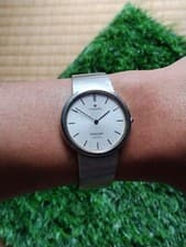JUNGHANS EXCELLENT Wristwatch Swiss Quartz Stainless Steel Silver Mens
