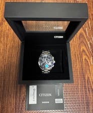 Citizen Exceed EBS74-5103 Eco-Drive Radio Clock Super Titanium Used