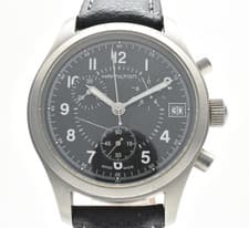 HAMILTON Khaki Chronograph H685820 Black Dial Quartz Men's Date Watch Swiss made