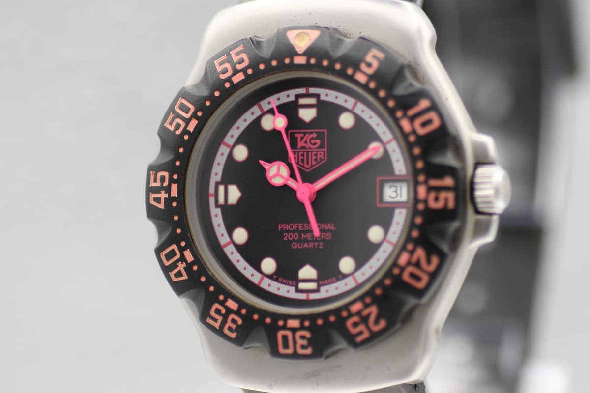 [Near MINT] TAG HEUER Formula 1 Professional WA1217 Pink 34mm Men Quartz Watch