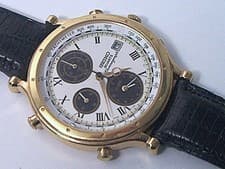 SEIKO 7T42-7A39 AGE OF DISCOVERY MEN'S ALARM CHRONOGRAPH - CLEAN W/ NEW BATTERY