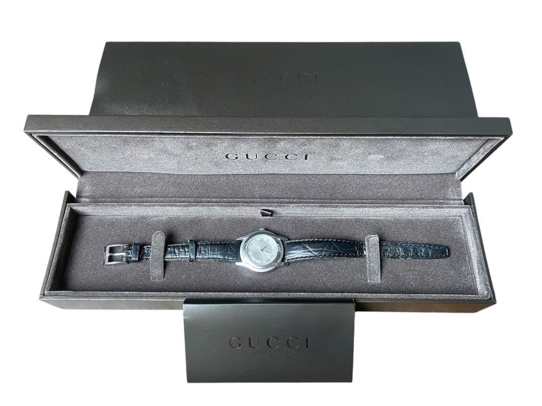 Gucci Watch Electricty Checked Used Authentic Jewelry Accessories