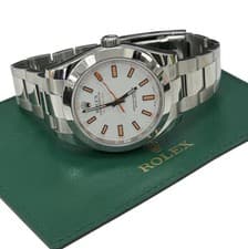 Rolex Milgauss White Dial Osyter Steel Ref 116400