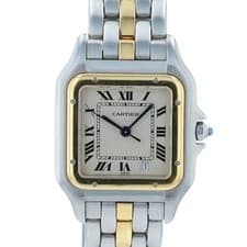 Cartier Panthère Two Tone 8394 18K Yellow Gold & Steel Ladies Watch
