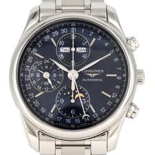 Authentic Longines Master Collection Chrono Moonphase L2.673.4.92.6 Stainles...
