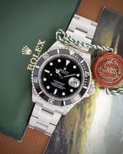 Rolex Submariner Date 16610 M Serial Engraved Box Booklets Steel Black 2007 Nice