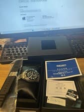 Seiko Shogun SBDC007 Titanium Diver 200M JDM No X Logo Black Dial Watch Men Rare