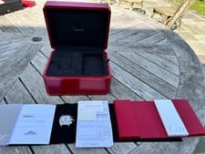 Cartier Roadster Chronograph XL W62019X6 SS 43mm Silver Dial Box Papers Receipt