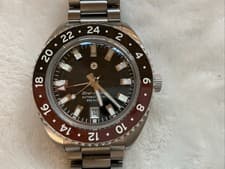 Jack Mason Strat-o-Timer Black/Maroon Bezel