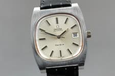 Vintage 1970s Omega Geneve cal.1012 166 0190 Date Square AT 37mm Men's watch
