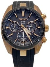 Seiko Solar Watch Analog Rubber Black 5X53-0AJ0 Used