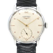 Longines Small Second Watch Stainless Steel Silver Dial Manual Winding