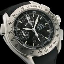 Omega Speedmaster Split-Second Chronograph 3840.50.31 Leather Strap #SU141