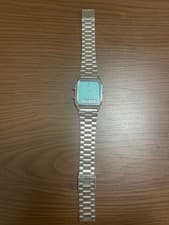 Casio Turquoise Blue Watch Timepiece Rare Authentic Vintage Collectible