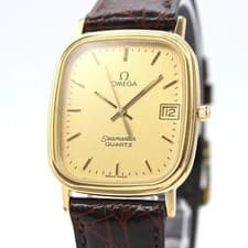 Serviced [NEAR MINT] OMEGA Seamaster Cal.1430 196.0267 Gold Qz From JAPAN Z178