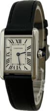 Cartier Tank Must Solarbeat WSTA0060 Silver Quartz Womens Watch Excellent A6014