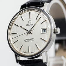 Vintage 1978 *NEAR MINT* OMEGA Seamaster Cal.1012 Automatic Date Silver 35mm Men