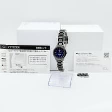 CITIZEN Watch XC H296-A5KGT03 Navy Eco-Drive Women's Auth Rare w/Box, Case