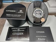 Citizen Eco Drive Promaster Navihawk A-T Radio Controlled Mens Chronometer Watch
