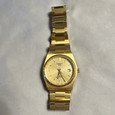 Tissot PRX Gold Stainless Steel Quartz Analog Men's Watch Date Indicator