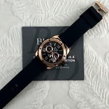 Bulova 98B104 Men's Marine Star Quartz Chronograph Calendar Black Watch 44MM