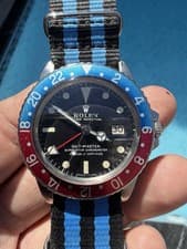 Rolex GMT-Master 1675 Pepsi MK1 Dial Original Bezel Vintage Watch NATO